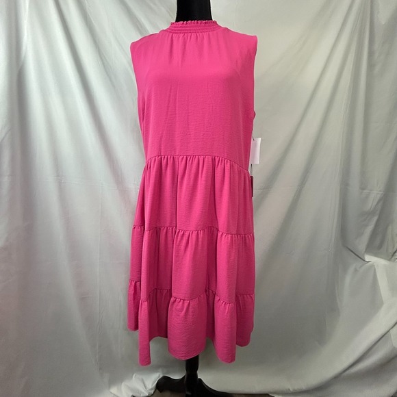 Laundry By Shelli Segal Dresses & Skirts - Laundry‎ by Shelli Segal A Line Dress Womens 16 Fuchsia Purple Tiered Sleeveless